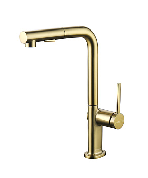 Смеситель для кухни Paulmark NEO Ne214419-BG на раковину брашированное золото